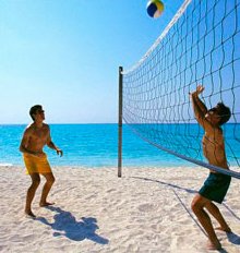 cancha de voleibol y fútbol de playa